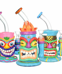 Shop Neon Tiki 3D Painted Water Pipe - 8.5" / Assorted Styles in australian