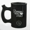 Shop Premium Roast & Toast Mug - Shiny Black with White Print in australian