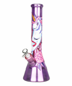 Shop Unicorn Glow Beaker Water Pipe | 13.5