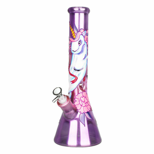 Shop Unicorn Glow Beaker Water Pipe | 13.5" | 14mm F in australian