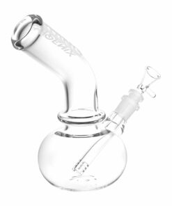 Shop Phoenix Rising Bent Neck Beaker Glass Water Pipe - 8.75" / 14mm F / Clear in australian