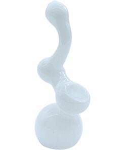 Shop LA Pipes "Ivory Sherlock" Glass Sherlock Bubbler Pipe in australian