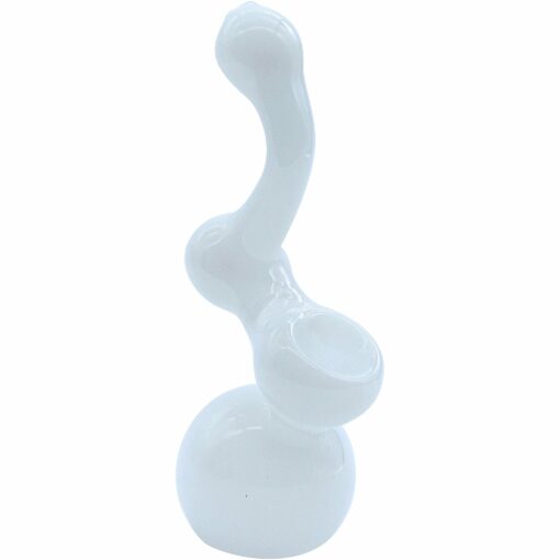 Shop LA Pipes "Ivory Sherlock" Glass Sherlock Bubbler Pipe in australian