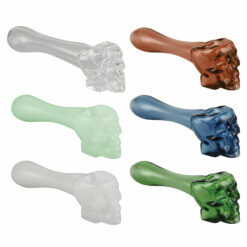 Shop Skull Glass Spoon Pipe in australian