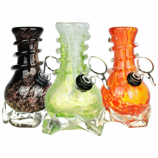 Shop Slip In To The Flow Soft Glass Water Pipe - 5" / Colors Vary in australian