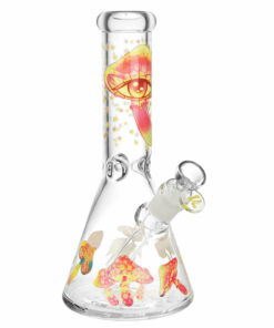 Shop Pulsar Full Wrapped Beaker Water Pipe - 10.5"/14mm F/Watchful Shrooms in australian