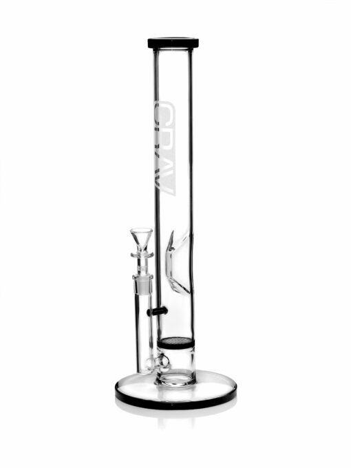 Shop GRAV® Large, Black Accent Straight Base w/ Disc Water Pipe in australian