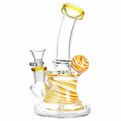 Shop Candy Ribbon Marble Glass Water Pipe - 7"/14mm F/Colors Vary in australian