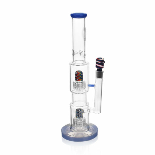 Shop High Society | Gemini Premium Wig Wag Waterpipe (Blue) in australian