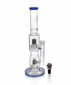 Shop High Society | Gemini Premium Wig Wag Waterpipe (Blue) in australian