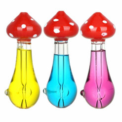 Shop Mushroom Mojo Glycerin Hand Pipe - 4.25" / Colors Vary in australian