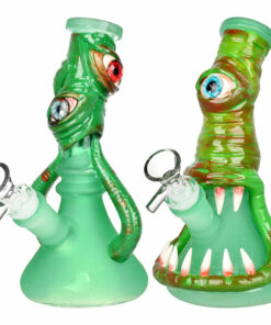 Shop Bleary Eyed Beastie 3D Painted Beaker Water Pipe - 7.5" / Styles Vary in australian