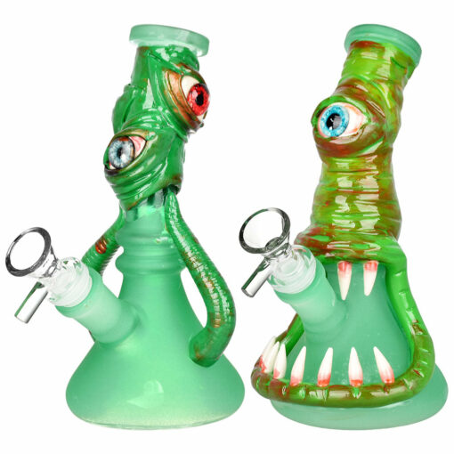 Shop Bleary Eyed Beastie 3D Painted Beaker Water Pipe - 7.5" / Styles Vary in australian