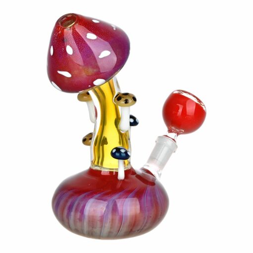 Shop Mushroom Collective Bent Neck Glass Water Pipe - 5.25" / 10mm F in australian