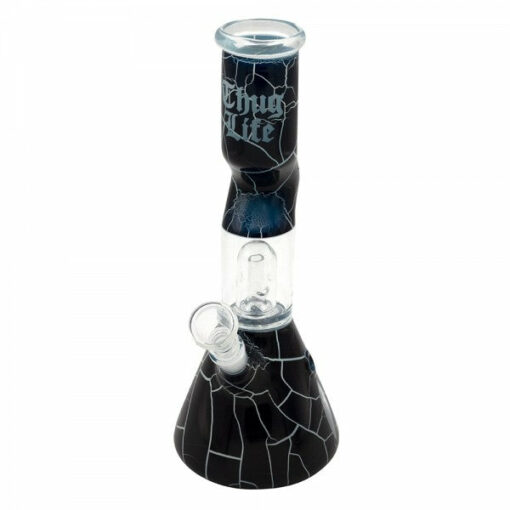 Shop Thug Life | 10" Cracked Stone Glass Water Pipe in australian