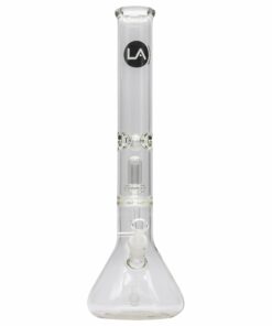 Shop LA Pipes Thick Glass Beaker Showerhead Perc Bong in australian