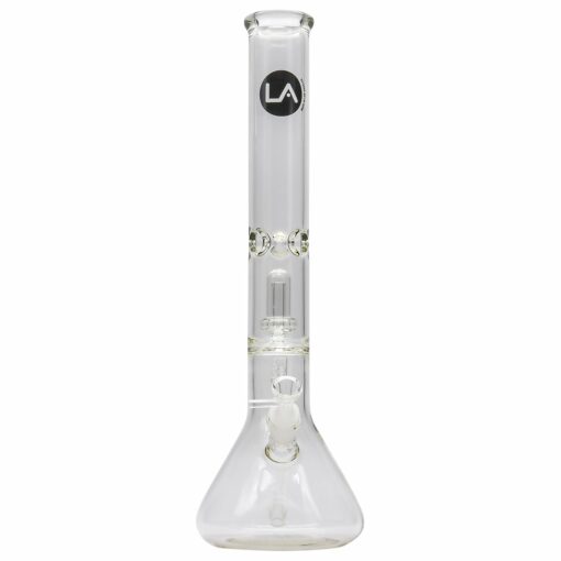 Shop LA Pipes Thick Glass Beaker Showerhead Perc Bong in australian