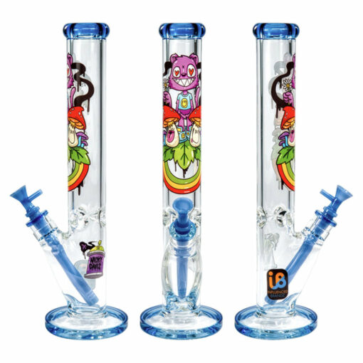 Shop Nicky Davis Ghost Gang Straight Tube Water Pipe | 15.75" | 14mm F in australian