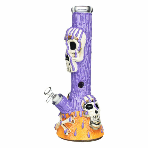 Shop Skull & Bones 3D Painted Beaker Water Pipe - 14" / 14mm F in australian