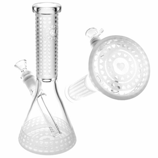 Shop Top Eight Etched Beaker Water Pipe - 9.75"/14mm F/Designs Vary in australian