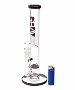 Shop GRAV 12in Flare Water Pipe w/ Honey Comb Disc - Black in australian