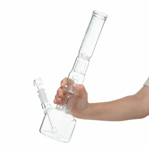 Shop HiSi 14in Beaker Bong - Jr. Double Bell Perc v2.0 in australian