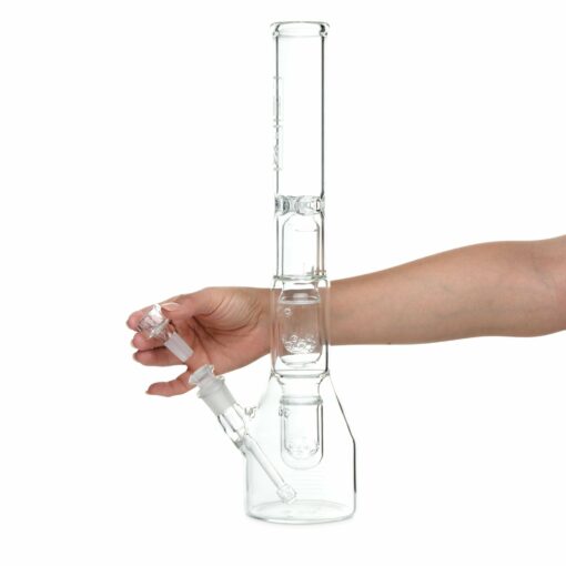 Shop HiSi 16in Beaker Bong - Double U Perc in australian