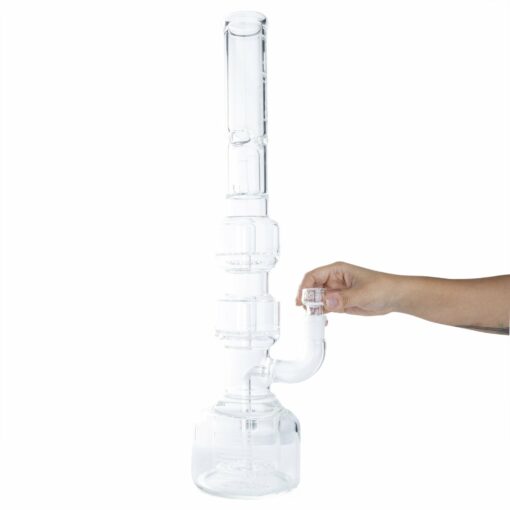 Shop HiSi 23in Beaker Bong - Triple Geyser Perc in australian