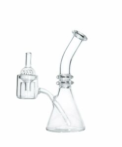 Shop Piranha Quartz One Piece Beaker Dab Rig w/ Thermal Banger & Carp Cap in australian