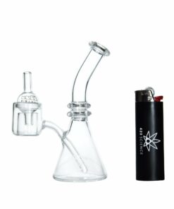 Shop Piranha Quartz One Piece Beaker Dab Rig w/ Thermal Banger & Carp Cap in australian