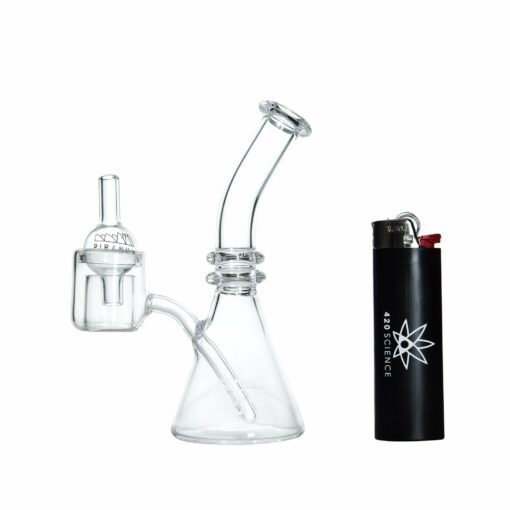 Shop Piranha Quartz One Piece Beaker Dab Rig w/ Thermal Banger & Carp Cap in australian