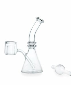 Shop Piranha Quartz One Piece Beaker Dab Rig w/ Thermal Banger & Carp Cap in australian