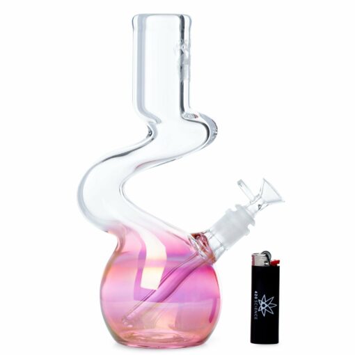 Shop Raven Glass 12in Wavy Fumed Beaker Bong in australian