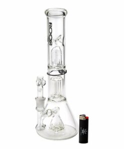 Shop ROOR Tech 13in Fixed Shower Head Beaker Bong w/Barrel Perc in australian