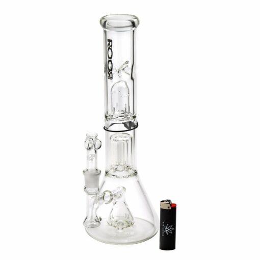 Shop ROOR Tech 13in Fixed Shower Head Beaker Bong w/Barrel Perc in australian