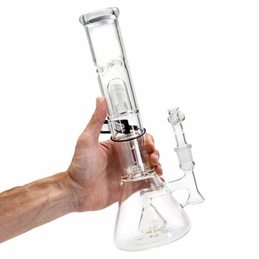 Shop ROOR Tech 13in Fixed Shower Head Beaker Bong w/Barrel Perc in australian