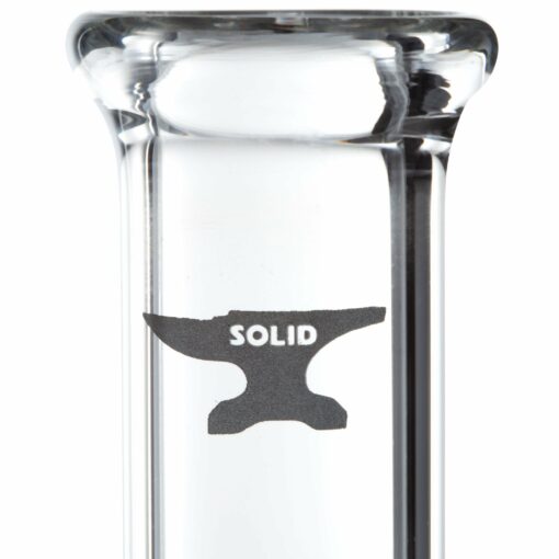 Shop Solid Glass 12in Triple Ring Beaker Bong in australian