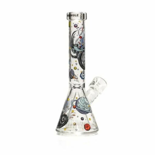 Shop Wormhole Glass 11" Spaghettification Beaker Bong w/ Colins Perc in australian