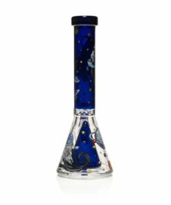 Shop Wormhole Glass 11" Spaghettification Beaker Bong w/ Colins Perc in australian