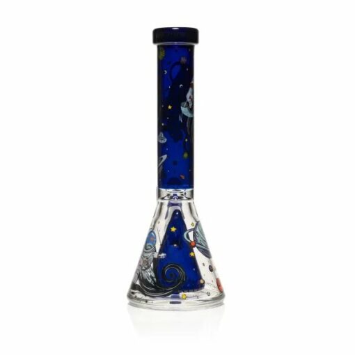 Shop Wormhole Glass 11" Spaghettification Beaker Bong w/ Colins Perc in australian