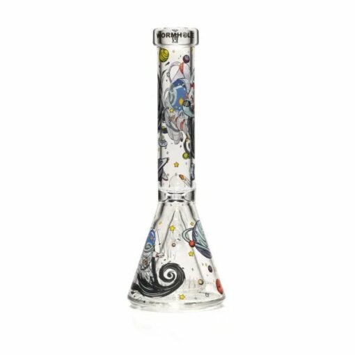 Shop Wormhole Glass 11" Spaghettification Beaker Bong w/ Colins Perc in australian