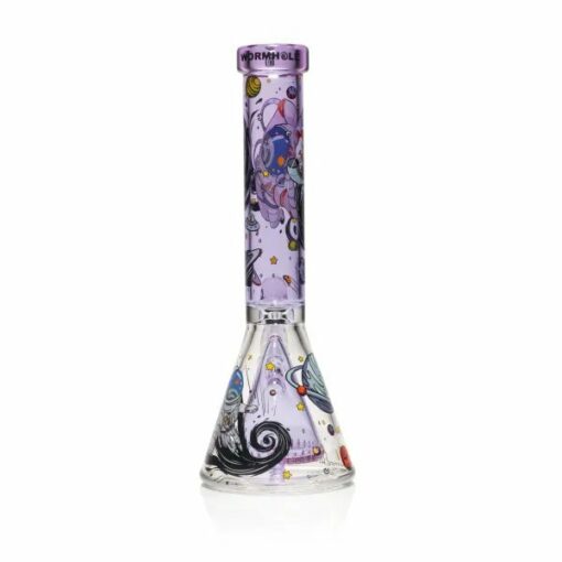 Shop Wormhole Glass 11" Spaghettification Beaker Bong w/ Colins Perc in australian