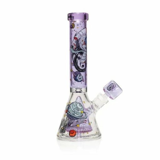 Shop Wormhole Glass 11" Spaghettification Beaker Bong w/ Colins Perc in australian